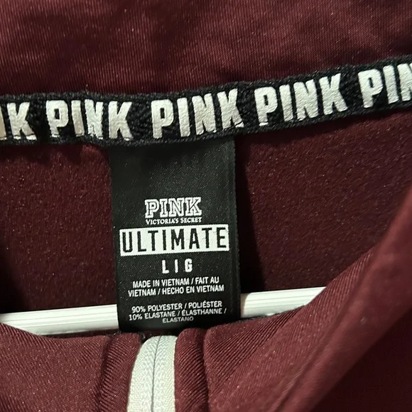 EUC Pink Victoria Secret Ultimate Quarter Zip Pullover - Picture 2 of 4